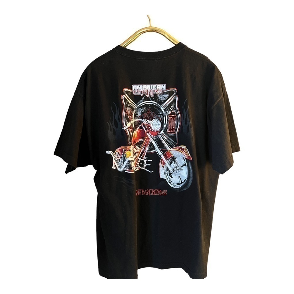 American Chopper Fire Bike 2003 NWOT Mens XXL black T‎ shirt